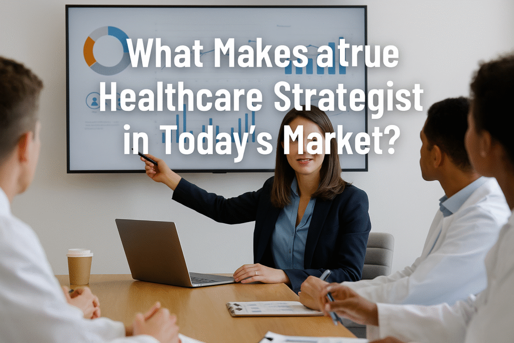 Jennifer John Carbon true healthcare strategist reviewing patient analytics and guiding a leadership team